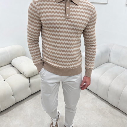 Chevron Knit - Beige - Pre-Sale Offer - New season
