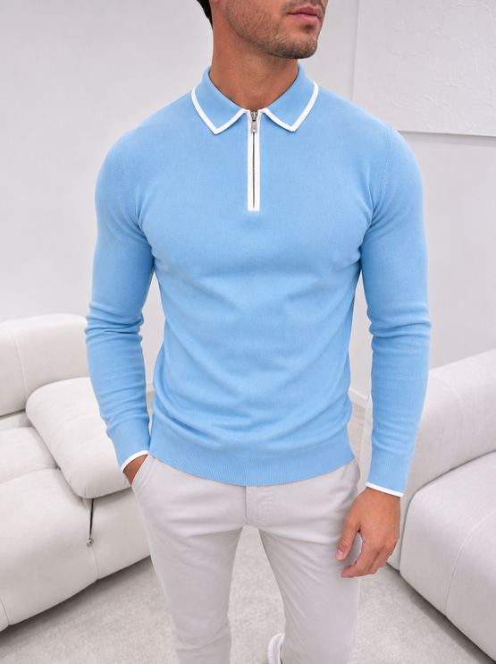 Premium Knit - Masión - Soft Blue - Long Sleeve