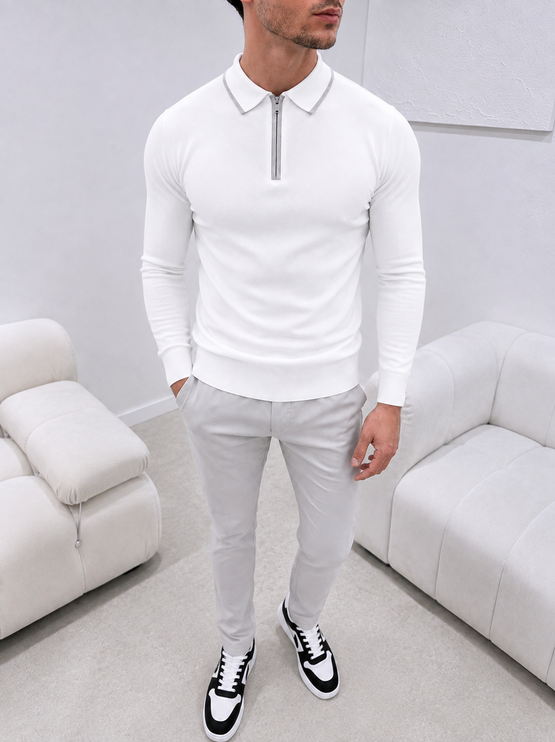 Premium Knit - Masión - Pure White - Long Sleeve
