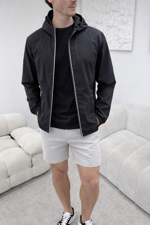 Monochrome Windbreaker (lightweight) - Black