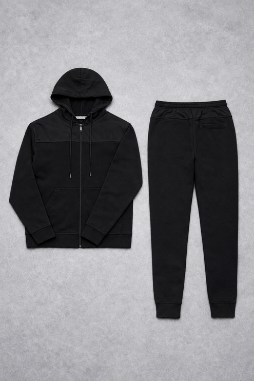 Two Tone Tracksuit - Black