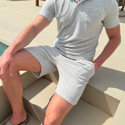 Terry Towelling - Twin Set - Fine Grey