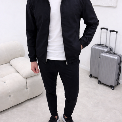 Essential Tech Tracksuit - Black