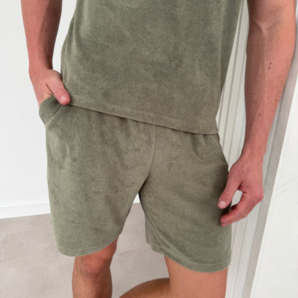 Terry Towelling - Twin Set - Khaki