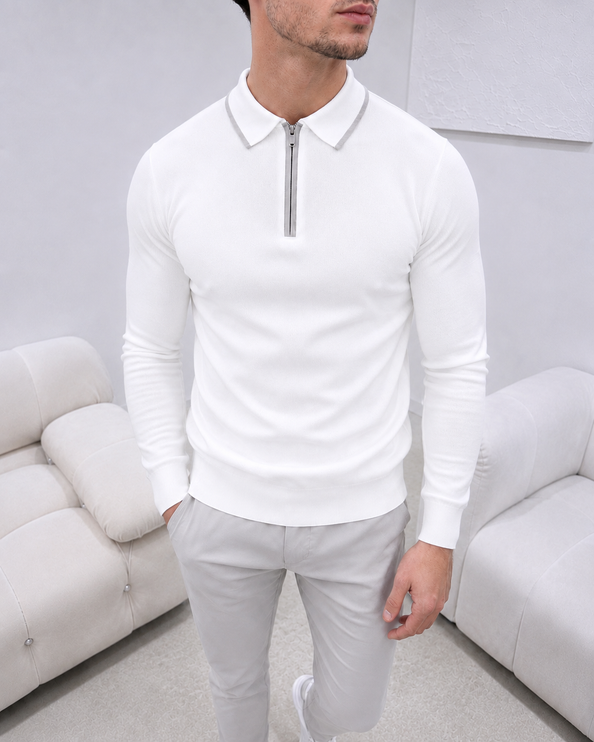 Premium Knit - Masión - Pure White - Long Sleeve