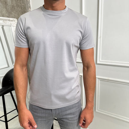 Branded Mercerised t-shirt - Grey