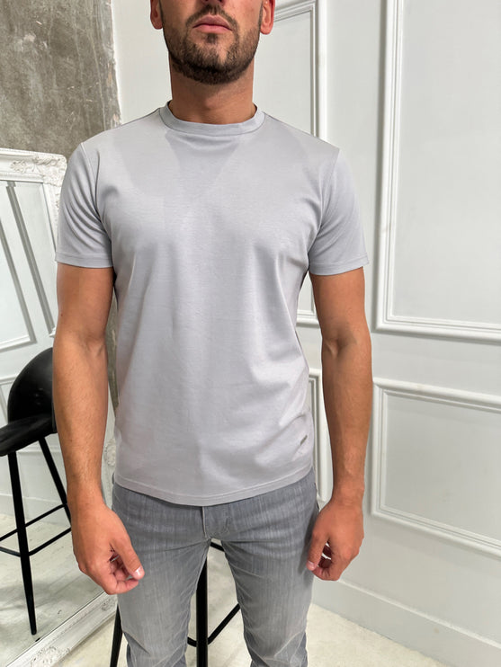 Branded Mercerised t-shirt - Grey