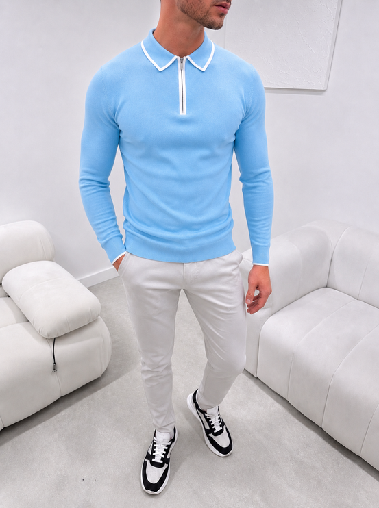 Premium Knit - Masión - Soft Blue - Long Sleeve