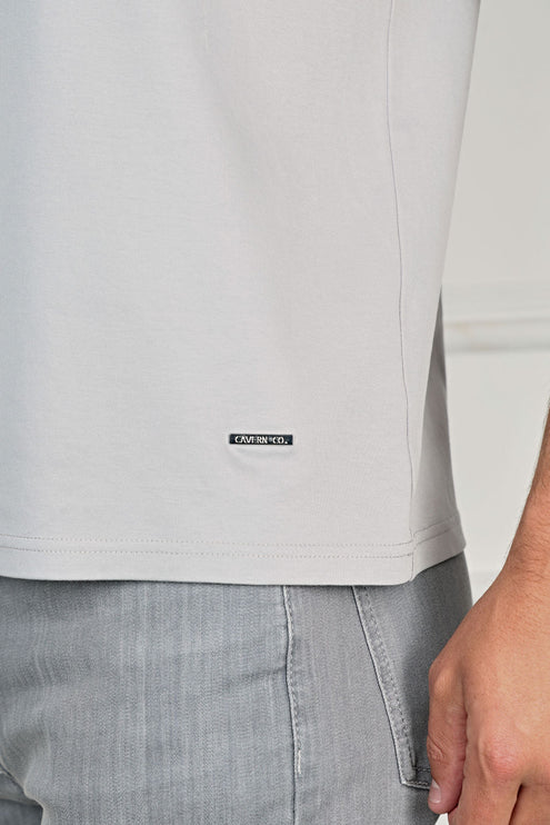 Branded Mercerised t-shirt - Grey