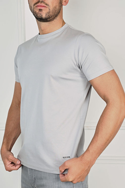 Branded Mercerised t-shirt - Grey