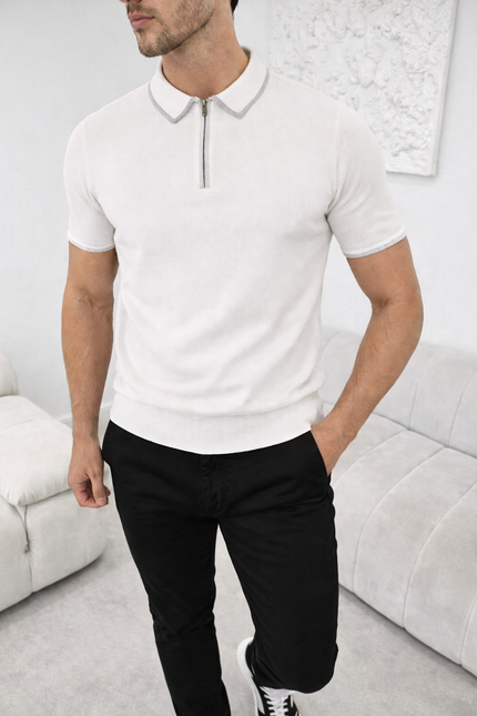Premium Knit - Masión - Pure White - Short Sleeve