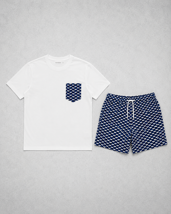 Geometric swim - Navy - full set + swim bag - last restock