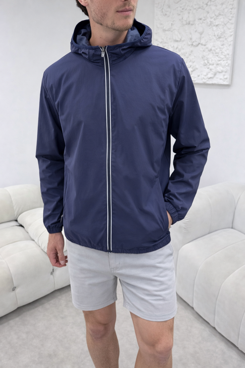 Monochrome Windbreaker (lightweight) - Navy