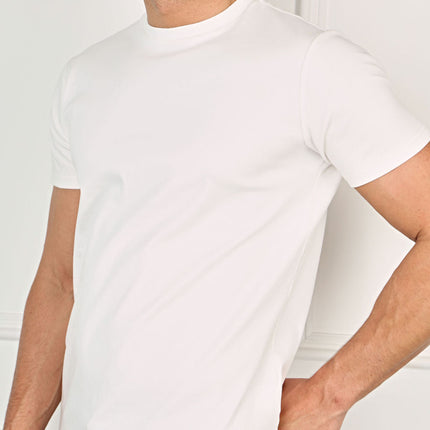 Brand mercerised t-shirt - White