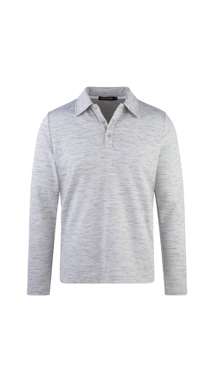 Textured Polo Shirt - Pearl Grey (restocked)