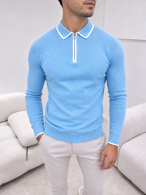 Premium Knit - Masión - Soft Blue - Long Sleeve