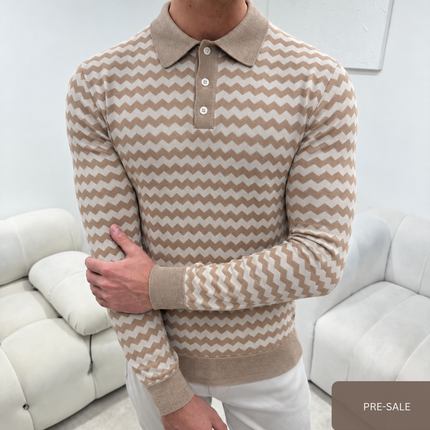 Chevron Knit - Beige - Pre-Sale Offer - New season
