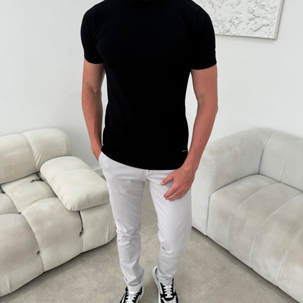 Silk Knitted T-shirt - Black