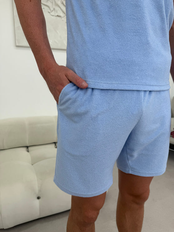 Terry Towelling - Twin Set - Sky Blue