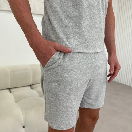 Terry Towelling - Twin Set - Fine Grey