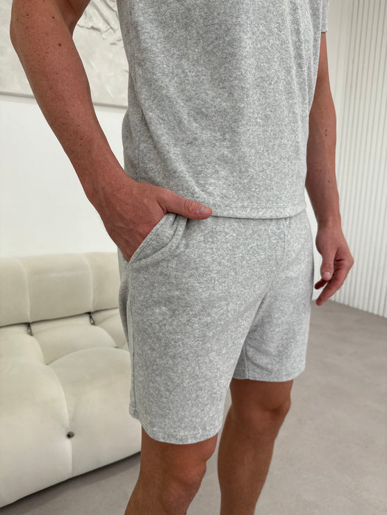 Terry Towelling - Twin Set - Fine Grey
