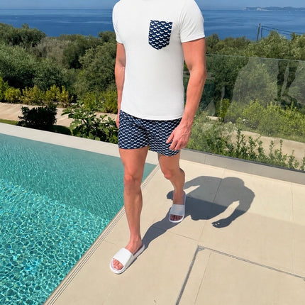 Geometric swim - Deep Blue - full set + swim bag