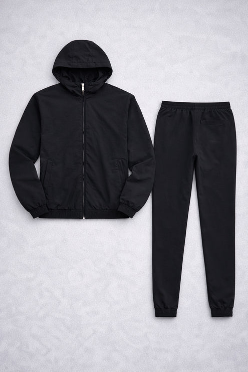 Essential Tech Tracksuit - Black