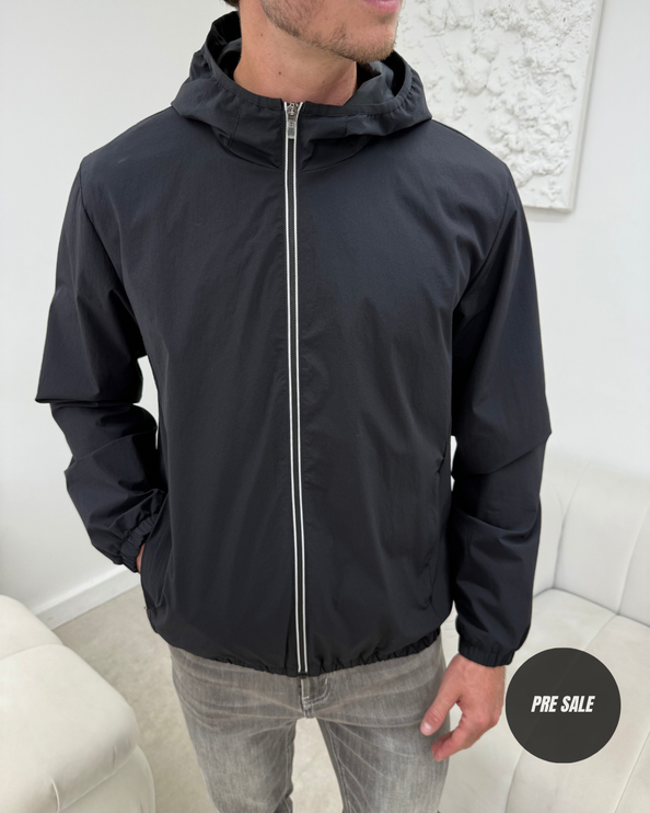 Monochrome Windbreaker - Black (padded) - PRE SALE