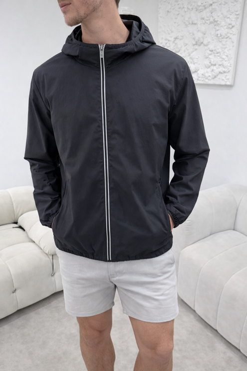 Monochrome Windbreaker (lightweight) - Black