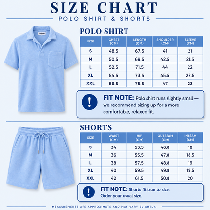 Terry Towelling - Twin Set - Sky Blue