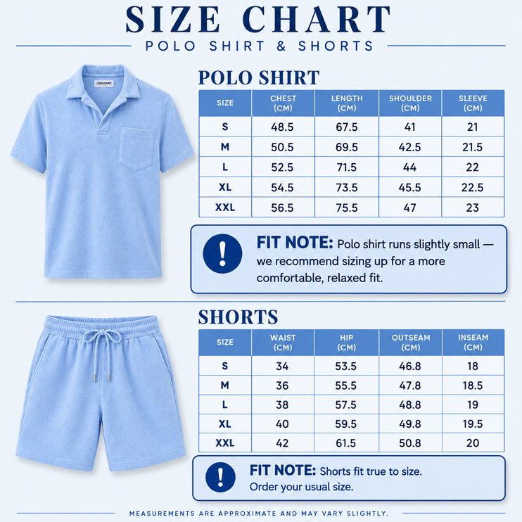 Terry Towelling - Twin Set - Sky Blue