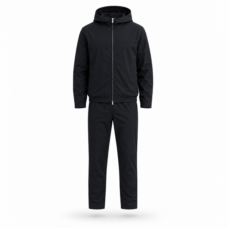 Essential Tech Tracksuit - Black