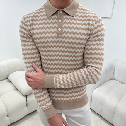 Chevron Knit - Beige - Pre-Sale Offer - New season