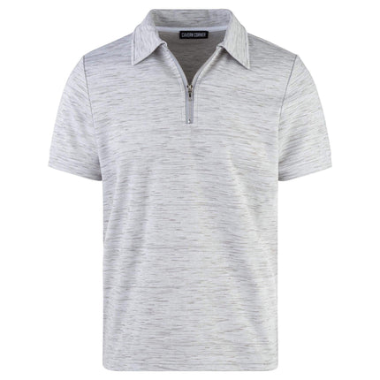 Textured Polo Shirt - Pebble Grey