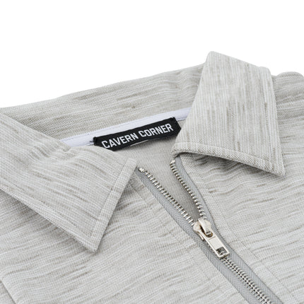 Textured Polo Shirt - Pebble Grey