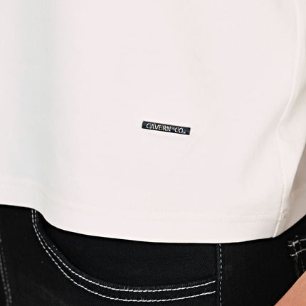 Brand mercerised t-shirt - White