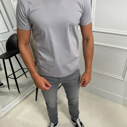 Branded Mercerised t-shirt - Grey