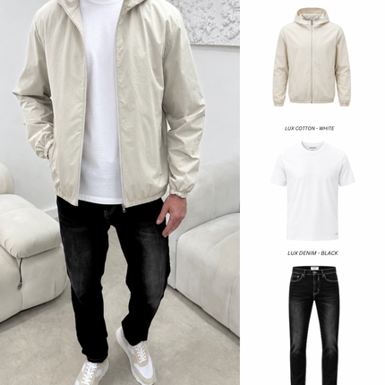 Monochrome Windbreaker - Beige