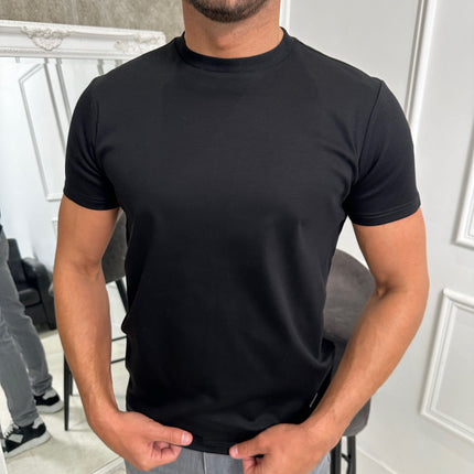 Brand Mercerised t-shirt - black
