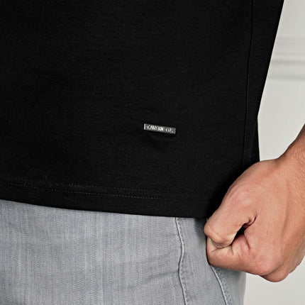 Brand Mercerised t-shirt - black