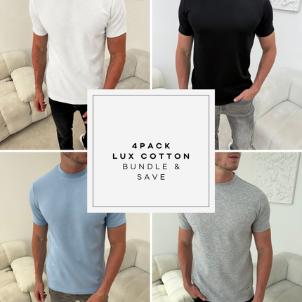 4 pack (bundle & save) - Lux Cotton - T-shirts