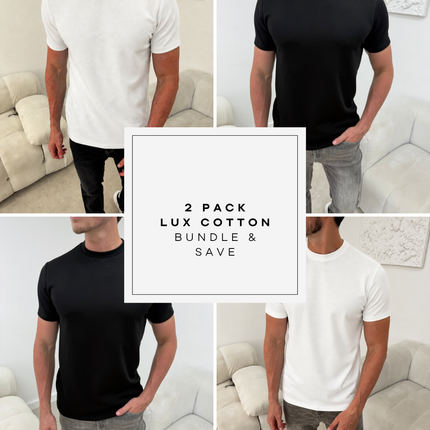 2 pack (bundle & save) - Lux Cotton - T-shirts